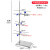 铁架台标准实验室固定支架铁架台微小型多功能不锈钢方座架化学酒 烧瓶夹