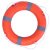 大人救生圈CCS认证船用塑料加厚专业实心防汛成人儿童救生圈2.5kg 地中海蓝色小号