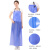 蓝色加厚防水围裙厨房洗碗水产专用pvc加厚耐弱酸碱专用围裙 蓝色袖套G
