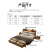 全实木床现代简约1.8米双人床主卧大床抽屉收纳床1.5m高箱储物床 大抽屉床+乳胶棕垫+1个床头柜 1.8*2.0m
