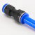 赫钢 PU软管塑料对接快插快速接头PG气动气管变径接头 PG8-6（50个/包）蓝 