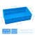 分格收纳盒小号长方形塑料零件盒黄色工具周转箱二格三格四格胶框 无格箱+蓝色350*200*90mm