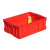 红色塑料周转箱长方形大号带盖收纳箱加厚工业储物盒箱胶筐 56*41*19cm 红色无盖