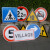 谋福 交通标志指示牌 安全道路标识牌可定制 直行-贴反光膜写真(平板钉墙款)