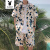 花花公子海边度假男装搭配一套夏季大码三亚旅行穿搭衣服沙滩花衬衫套装男 绿色 2XL