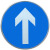地下车库标志牌交通标志牌停车场车库出入口指示牌导向牌直行圆牌 1.2厚度铝板 40*60cm 楼梯牌(