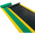 车间过道工业带黄色警示边牛津橡胶地垫加厚PVC防滑垫工厂地板垫 牛津绿色人字纹黄边 加厚2.5MM 2米宽度*1米长