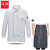 谋福（CNMF）食堂厨师工作服 厨师服 长袖白色+围裙XL