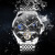 欧利时（OLEVS）瑞士认证品牌手表男全自动机械表夜光防水男士手表满天星高档腕表 OLEVS-6705-钢带本黑