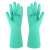 妙洁（MIAOJIE）绒里手套灵巧型 大号2双L码天然乳胶手套洗碗刷碗室内外清洁护手 牛油果绿 MGCL-B 橡胶手套