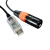 USB转XLR 卡侬头公头 声德音频处理器485通讯线 公头F 8m