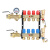 地暖阀门分水器沃进回水全套DN25活接头家装4路套阀 1寸国标加厚5路套装