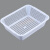 框子塑料 塑料篮子白色加厚厨房收纳筐配货蓝长方形水果蔬菜框洗 加厚彩筐 长45宽33高11cm