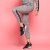 阿迪达斯秋季女裤休闲裤训练跑步运动裤长裤女式裤子 灰色 XS