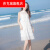 莎克城（SHAKECHENG）蛋糕裙多层连衣裙新款白色仙女超仙森系法式显瘦气质雪纺裙子 白色 S