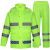 反光雨衣雨裤套装交通安全路政高速救援环卫物业保安分体雨衣 蓝格绿套装 L