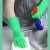 巧姨  牛筋橡胶手套 塑乳胶耐磨洗碗家务劳保手套 清洁工手套 3双 绿色特厚100克 小码S码 3