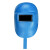 手持式焊罩电焊面罩焊工专用焊帽焊接烧氩弧焊防烤全脸打眼防强光 普通塑料款：蓝色
