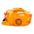 橙央太阳能安全帽带风扇的防晒头盔夏季空调制冷工地男智能双充电 黄色双风扇8000