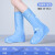 定制适用雨鞋男女款雨天防水雨靴套鞋防滑加厚耐磨儿童硅胶雨鞋套夏季水鞋 蓝色-加高筒 XS(32-33)