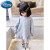 迪士尼（Disney）女童加绒连衣裙洋气秋冬装儿童2024新款宝宝长袖公主纱 灰色 90cm