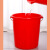 加厚塑料水桶大号保洁清洁桶多规格家用圆形手提抗摔红水桶学生桶 中号红水桶【1个无盖加厚直径35】