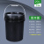 举焊加厚塑料桶带盖20L50公斤25KG升涂料桶油漆桶空桶密封水桶 20L黑色-带油嘴 【易开盖】
