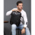 新款帆布包电脑包大容量旅行双肩包商务休闲头层牛皮背包男电脑包书包户外 黑色(大号) 15.6寸电脑