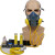 供气式防毒面具全面罩喷漆专用防尘化工化学喷塑喷砂打磨设备喷漆 60号 喷漆型全套
