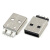 USB2.0A公贴片焊线接线90度弯针插板式180度直插数据线连接线 焊线 白色