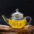 玻璃茶壶玻璃小茶壶迷你泡茶壶单人家用小号玻璃花茶壶耐高温功夫茶具套装 带胆壶250ml