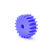 蓝色尼龙齿轮2模数12齿-100齿塑料正齿轮机械传动圆柱直齿轮 蓝色平面尼龙 2模65齿