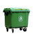 圣路欧C 垃圾车绿色加厚大号垃圾桶物业小区环卫室外户外酒店商用环保分类塑料带盖660L 1400*780*1210mm