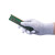 者也 碳纤维防静电手套无尘车间透气PU涂指浸胶涂层劳保手套（10双起订）M码 绿色边