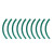 雨林军 反光防水压力表贴 三色标识贴仪表盘指示贴 10条/张 10cm四分之一贴 绿色 单位：张