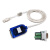 USB转232 485 422 TLL转换器 串口通信线typeC 工业级UIC2200 UIC2201 4合1 透明蓝CH340