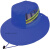 NEWBIES环卫工人帽夏季遮阳防晒帽加大加宽帽檐物业保洁清洁工系绳网眼帽工业品 蓝色 可调节