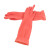 海斯迪克 植绒加长手套 加绒清洁手套 防水防滑耐磨洗碗手套45cm HKsq-596 橘红色10双 S 