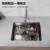 九牧SUS304不锈钢水槽单槽手工洗菜盆下沉式洗手厨房嵌入式台中台 A1-4540(304)水槽