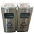 定制不锈钢垃圾桶电梯口分类垃圾筒商用走廊公共场所丽格烟灰桶 银色长方形双桶