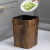 伏加瑞伏加瑞复古仿木纹垃圾桶家用创意厨房厕所卫生间塑料纸篓无盖带压圈大号 小号圆形（7升）无压圈