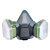普达 防毒面具FD-412+4号滤毒盒 硅胶防氨防粉尘口罩 混凝土养殖防毒面罩