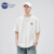 NASA GISS官方联名男士T恤2024新款春夏季卡通印花日系圆领百搭高档舒适的 白灰色 M