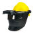 TLXT高空作业电焊面罩氩弧焊变光头戴式插配面屏电焊帽焊工 黄+变光款 插槽式高空面罩