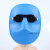 轻便烧电焊面罩屏焊工防烤脸头戴式氩弧焊帽子防护脸部简易蓝眼镜工业品 zx单独透明眼镜*5付