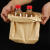 通用方底纸袋定做打包袋袋面包袋收纳一次性防油纸袋logo 65克防油3号21.5*12*7数量100 方底纸袋