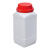 水杉1000ML大口方瓶工业级加厚密封全规格方瓶实验瓶大口径塑料瓶液体粉末分装瓶 1000ml-白色（配红色盖子）