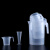 CAFEDEWINNER加厚PP透明量杯烘焙奶茶店量筒烧杯厨房容 250ml双刻度含盖量杯