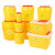 隽然 医疗利器盒黄色废垃圾桶袋一次性圆形多规格方形锐针筒盒加厚10只装科室诊所用 2L圆形（整箱200只）送40升医疗周转箱