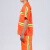 夏季短袖环卫工作服套装透气清洁公路养护工人物业保洁反光安全服 薄款水洗棉材质-165码全橘色上衣